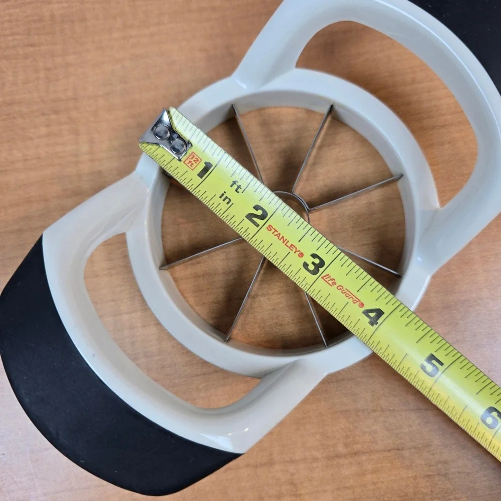 Norpro Apple Slicer Corer 8-Blade with Soft Grip Handles – White & Black